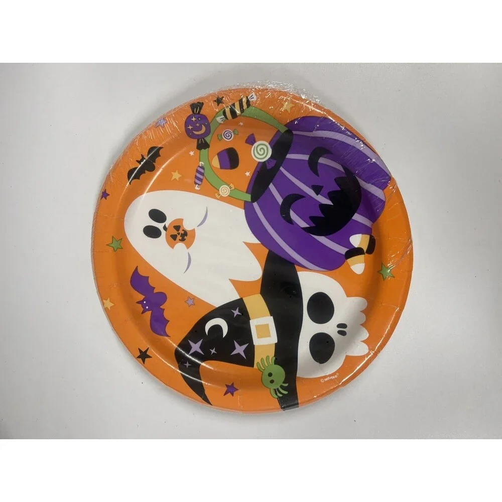 Halloween party supplies Plates, Cups, Napkins And decorations Party Of 6 #313